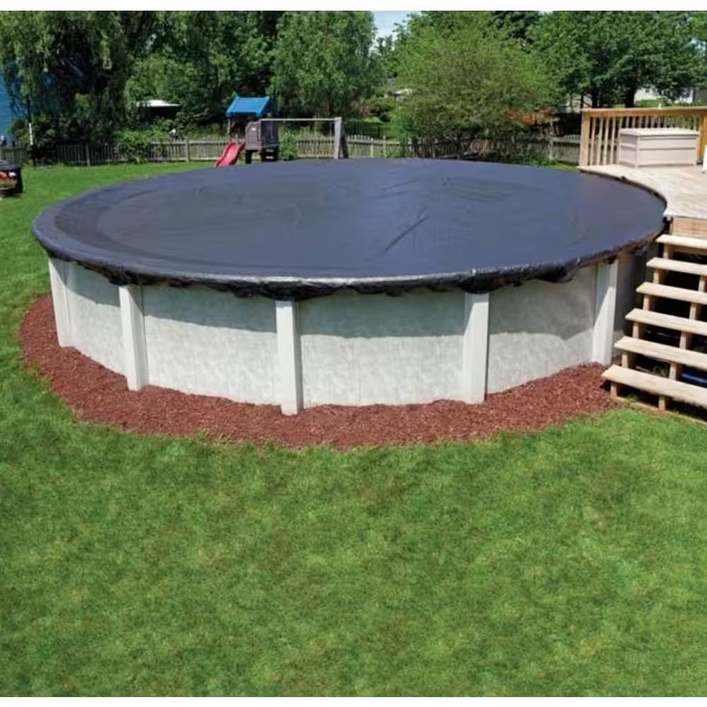 24 Ft. round Blue above Ground Swimming Pool Winter Cover