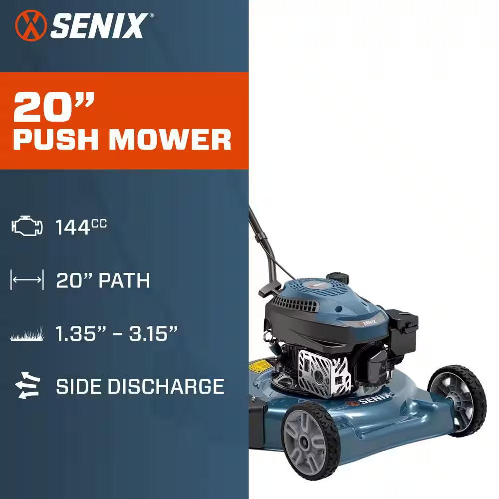 20 In. 144Cc 4-Cycle Gas Push Lawn Mower with Side Discharge