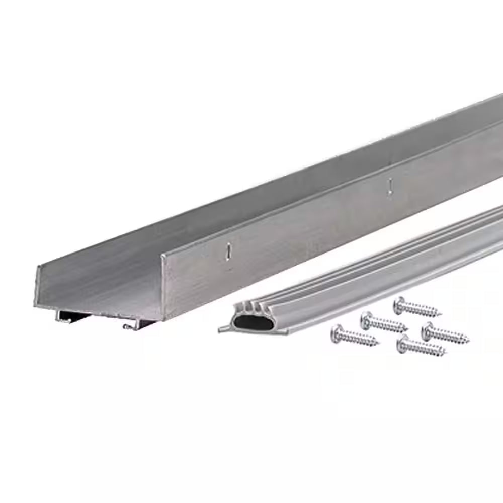 36 In. Silver Aluminum U-Shape Screw-On under Door Seal