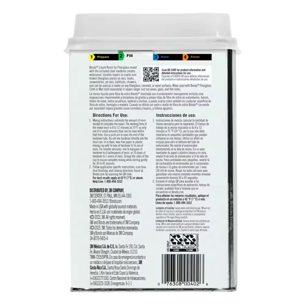 1 Qt. All-Purpose Fiberglass Resin