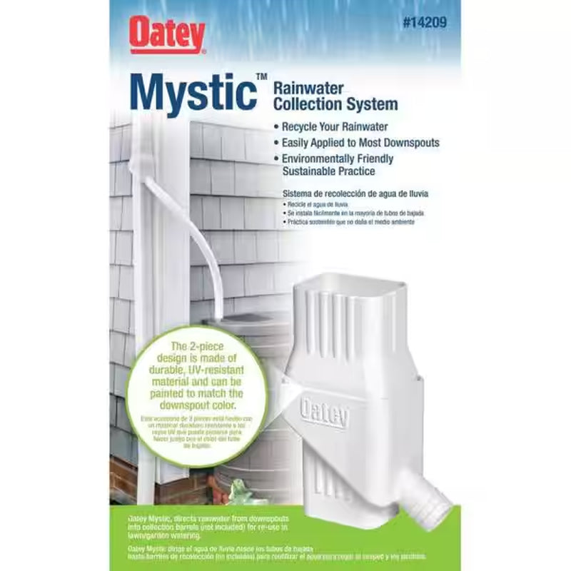 Mystic 2 In. X 3 In. White Rainwater Collection System