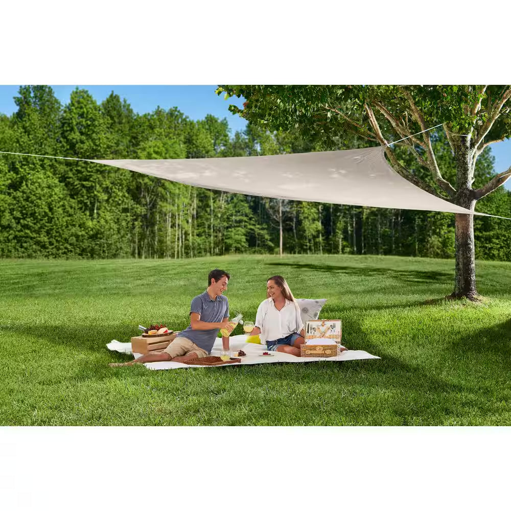 11.8 Ft. X 11.8 Ft. Ready to Hang Shade Sail, Triangle-Pebble