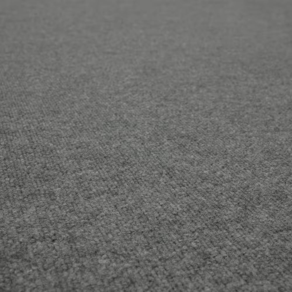 Unbound Smoke Gray Ribbed 6 Ft. X 8 Ft. Indoor/Outdoor Area Rug