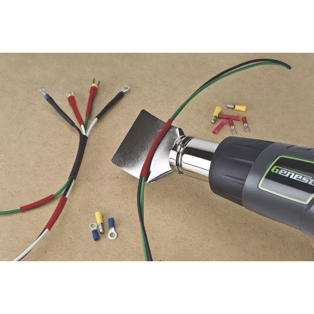 12.5-Amp Dual-Temperature Heat Gun with High/Low Settings and Air Reduction, Reflector, and 2 Deflector Nozzles