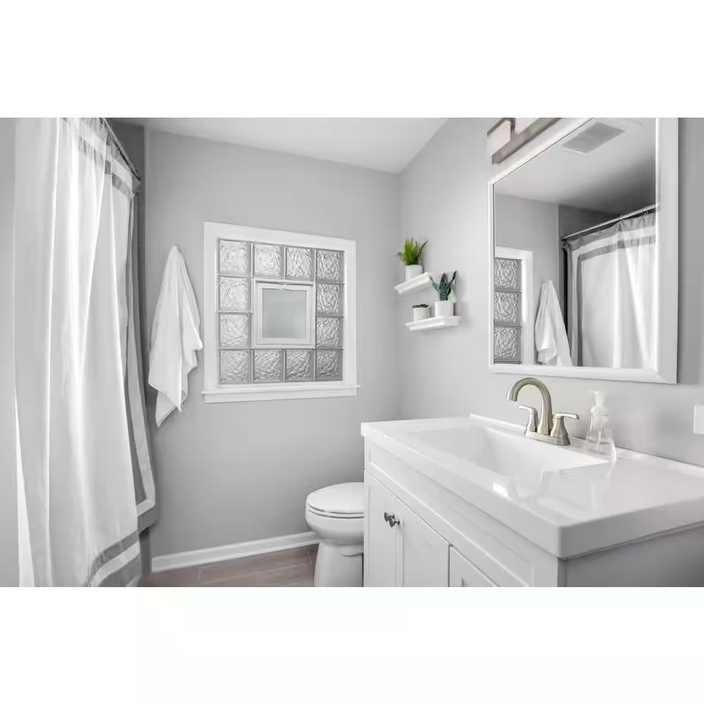 3 In. Thick Series 16 In. X 16 In. X 3 In. Hopper Vent for Glass Block Windows (Actual 15.5 In. X 15.5 In. X 3.12 In. )