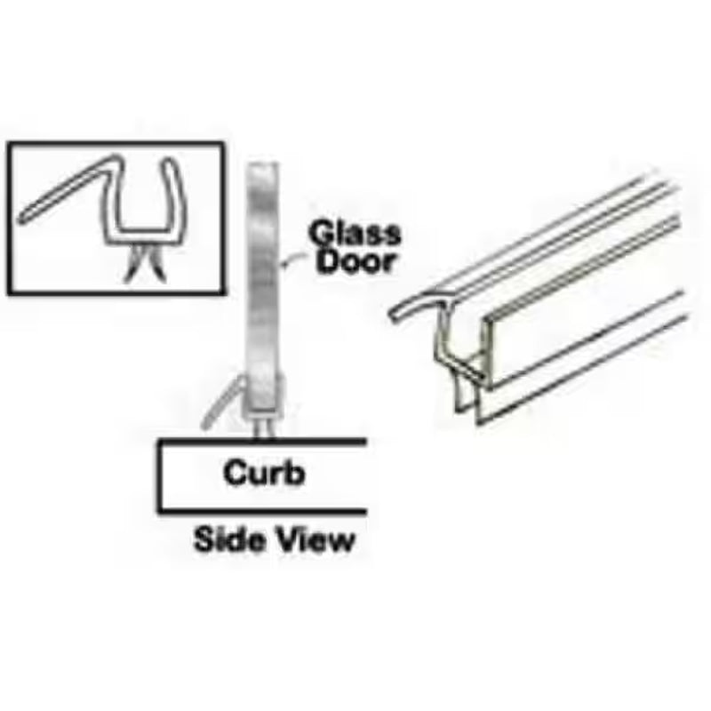 32-5/8 In. Clear Door Sweep Bottom Wipe with Drip Rail