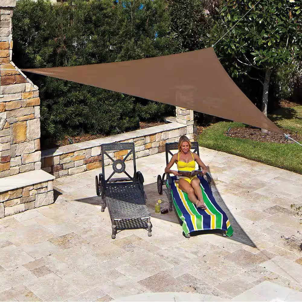 11 Ft. 10 In. X 11 Ft. 10 In. Mocha Triangle Shade Sail