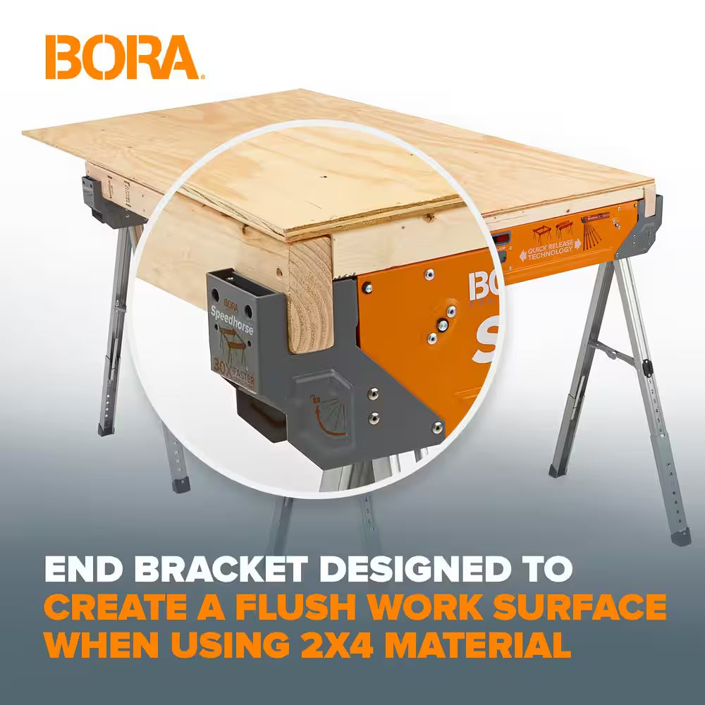30 In. to 36 In. Steel Speed Horse XT Adjustable Height Sawhorse with Auto Release Legs (2-Pack)