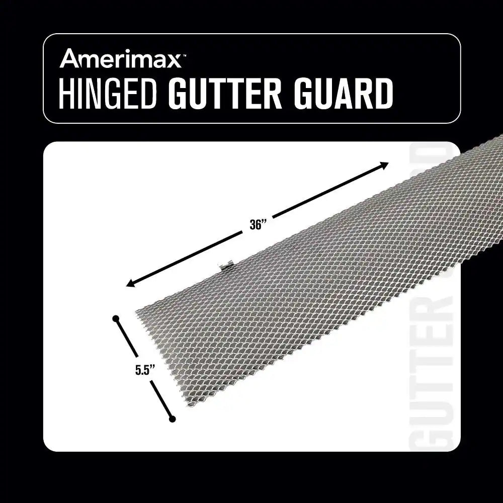 Hinged 6 In. X 3 Ft. Unpainted Galvanized Steel Mesh Gutter Guard