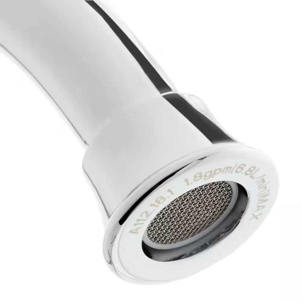 Fairway Double-Handle Standard Kitchen Faucet with Side Sprayer in Polished Chrome