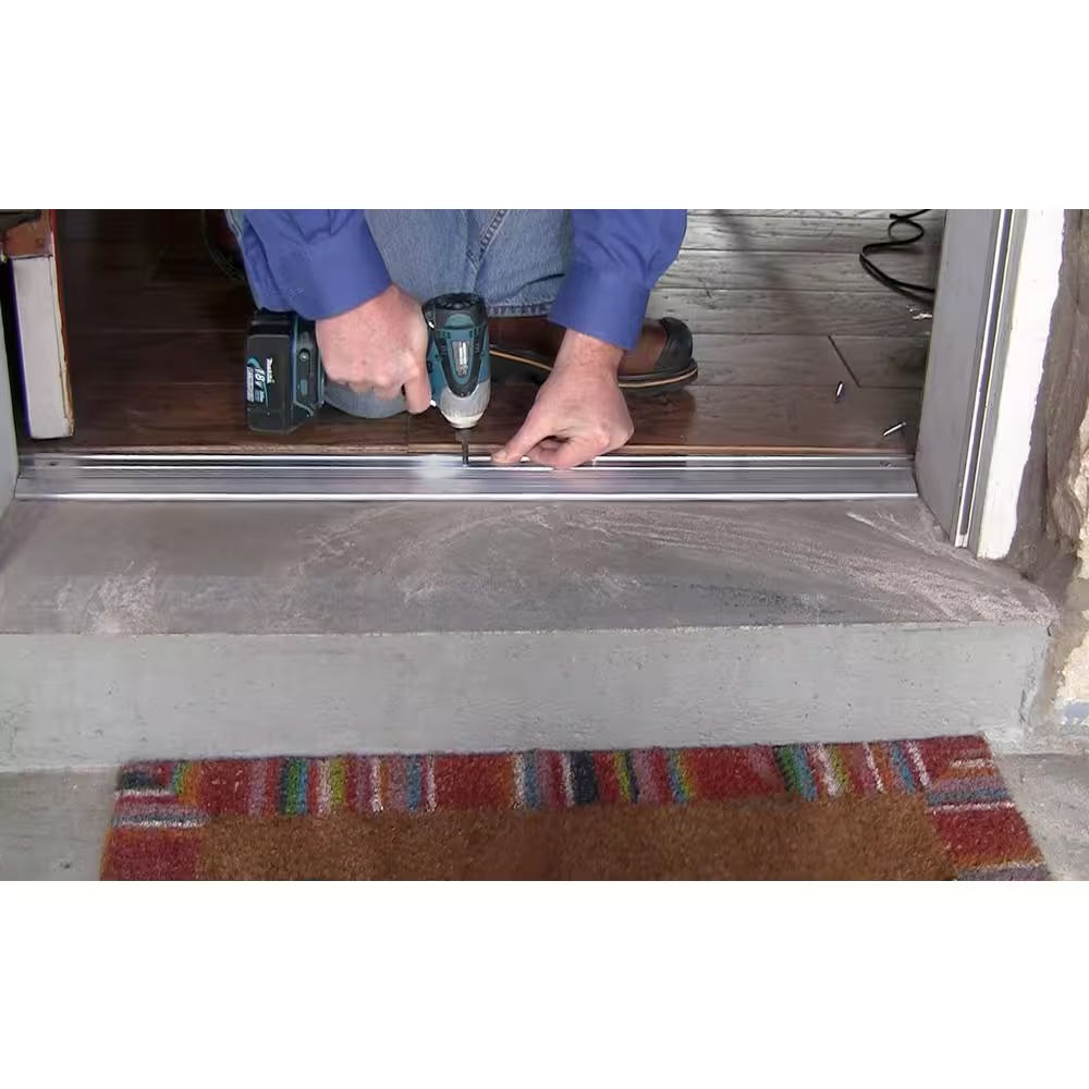 3-3/4 In. X 36 In. Aluminum Silver Low-Rug Threshold