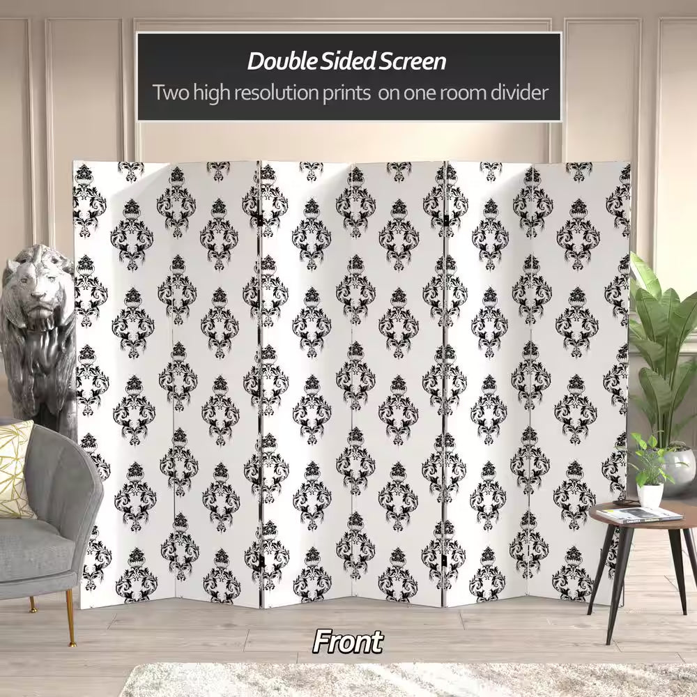 6 Ft. Printed 6-Panel Room Divider