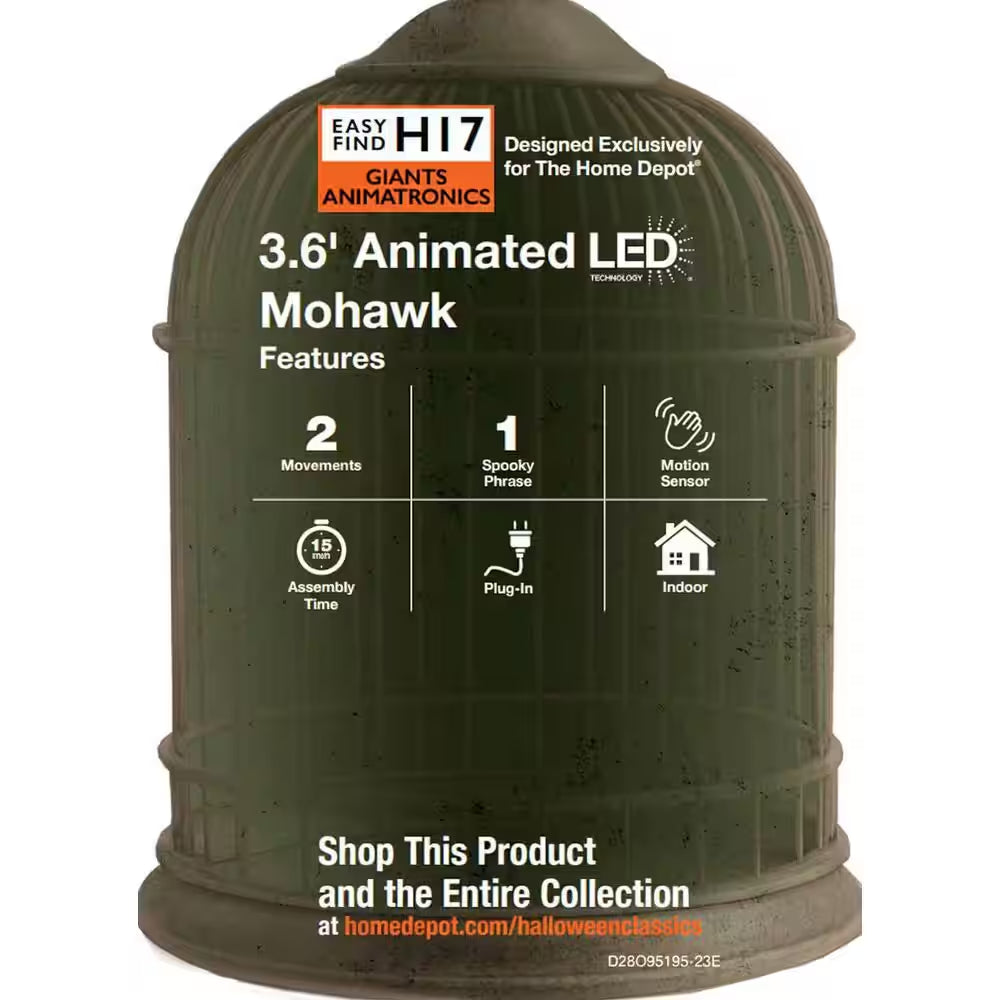 3.5 FT Animated LED Mohawk