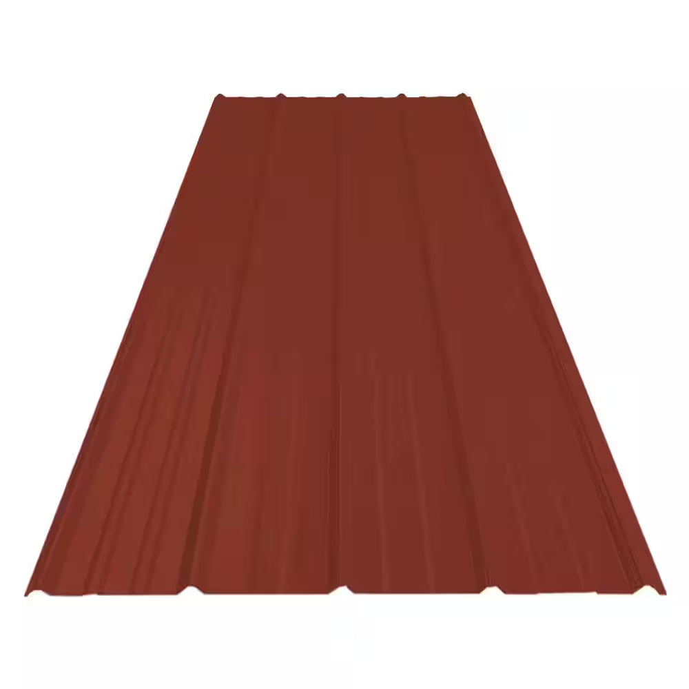 12 Ft. Sm-Rib Galvalume Steel 29-Gauge Roof/Siding Panel in Red