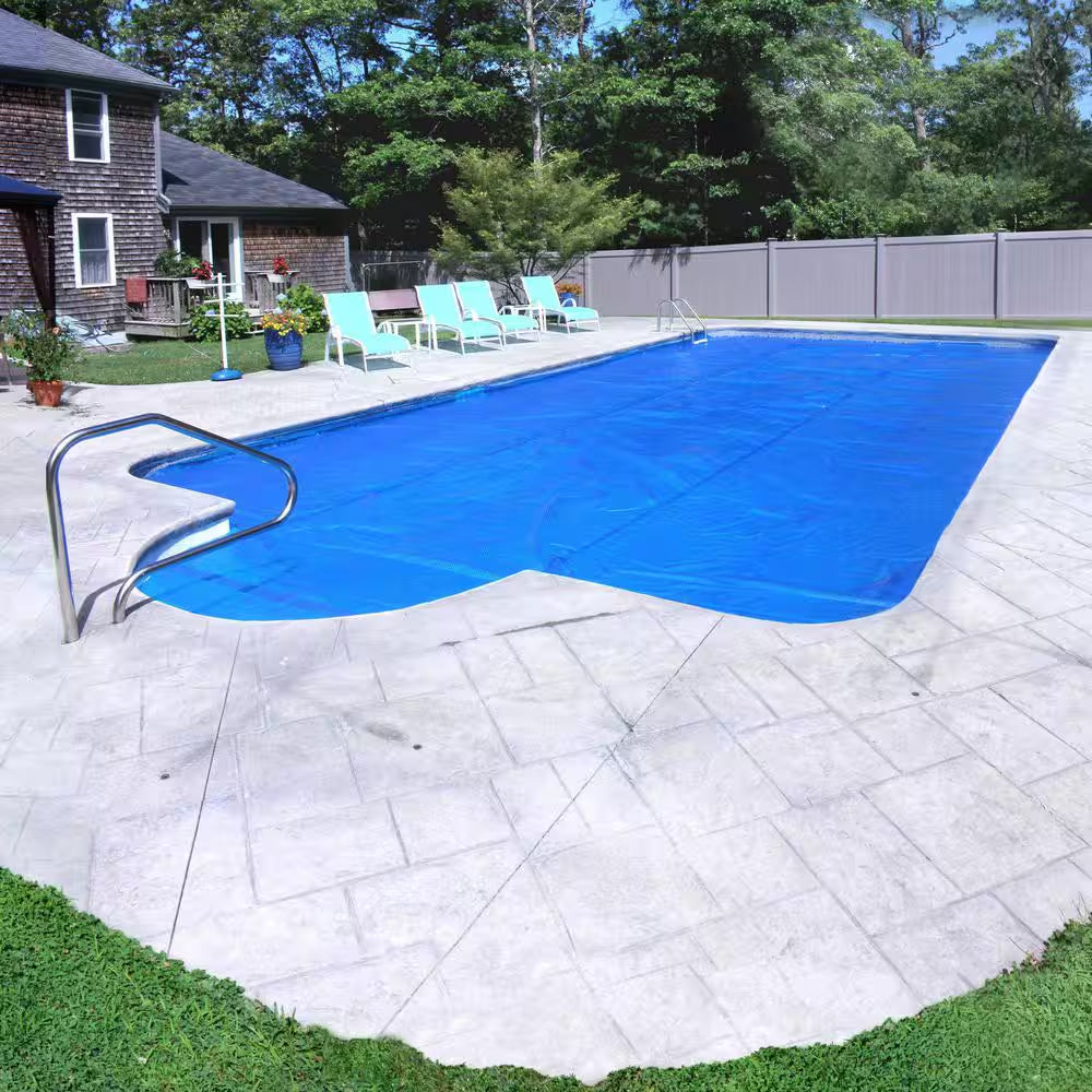Heavy-Duty 4 Ft. X 8 Ft. Rectangular Blue Solar Pool Cover