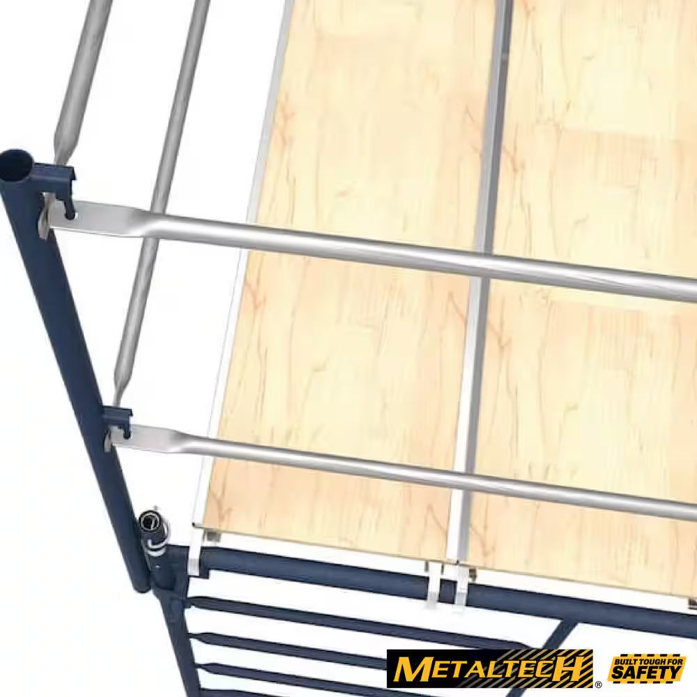 5-Ft. Steel Guard Rail Post with Wedge Clamp Support for Guardrails on Scaffolding Platforms