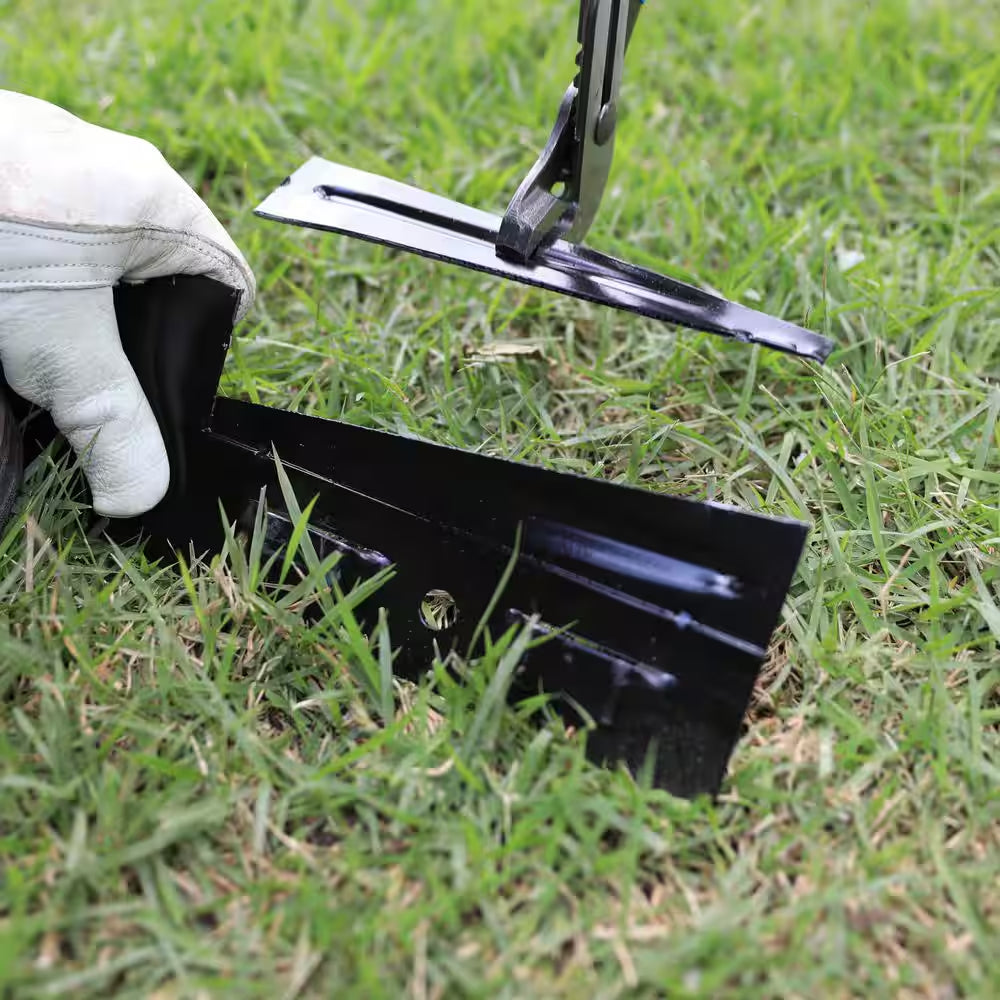 8 Ft. X 4 In. 14-Gauge Black Steel Landscape Edging (5-Pack)