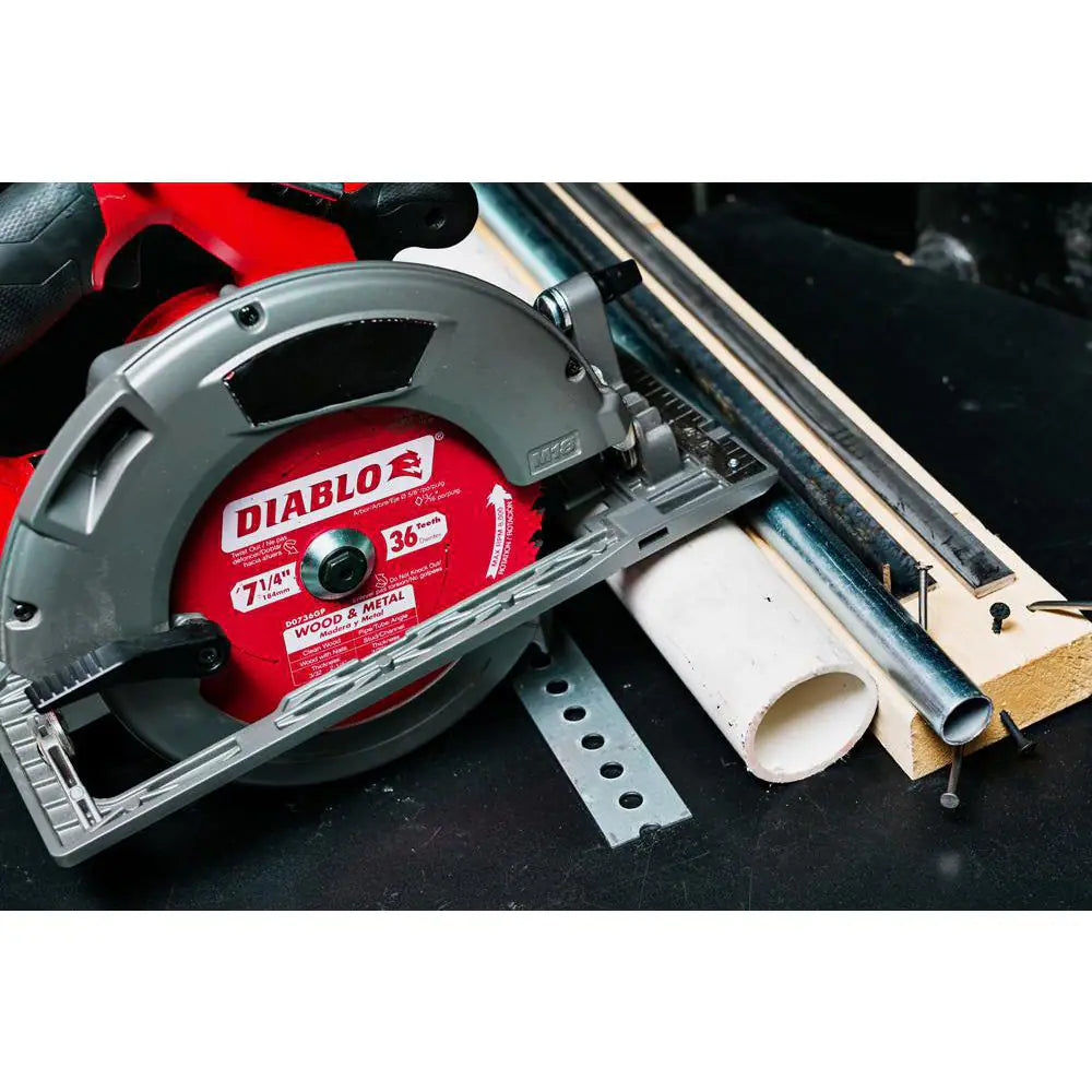 7-1/4In. X 36-Tooth Carbide Circular Saw Blade for Wood and Metal