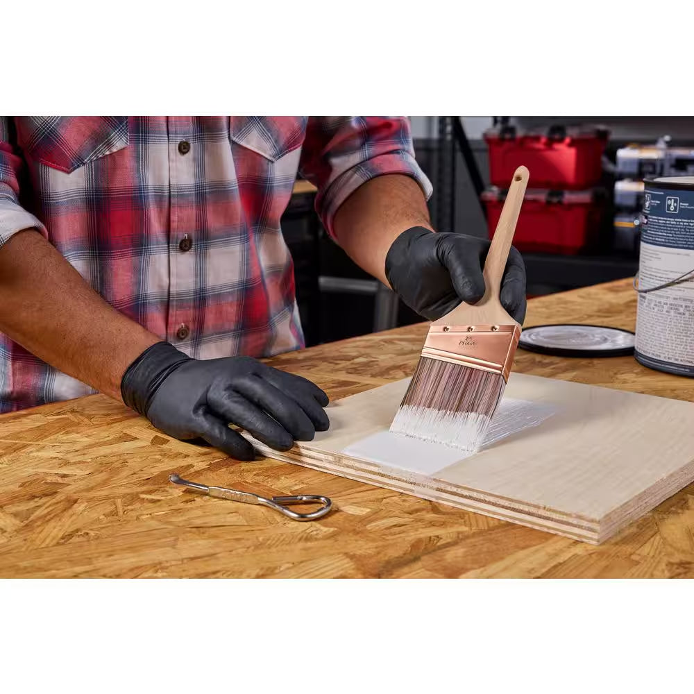 Pop-N-Go Black Disposable Heavy Duty Nitrile Gloves, Size Large (40-Count)