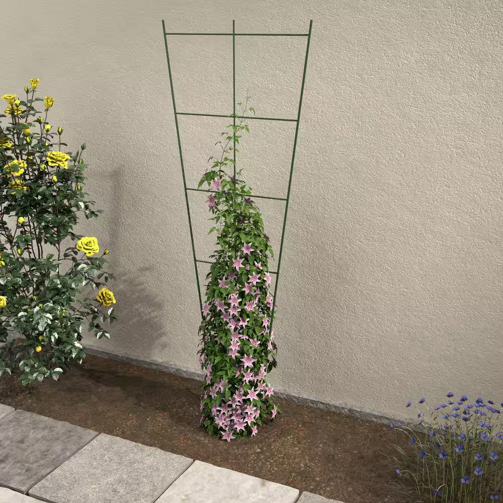 72 In. H Ivy Green Metal Trellis