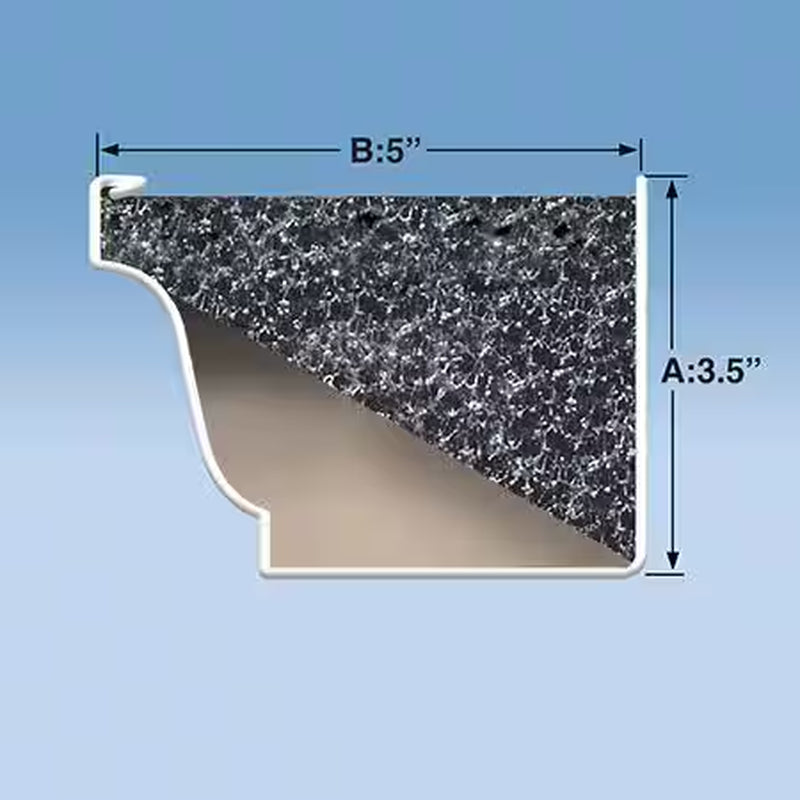 Original 4 Ft. Foam Filter Plastic Gutter Guard for 5 In. K-Style (8-Pack)