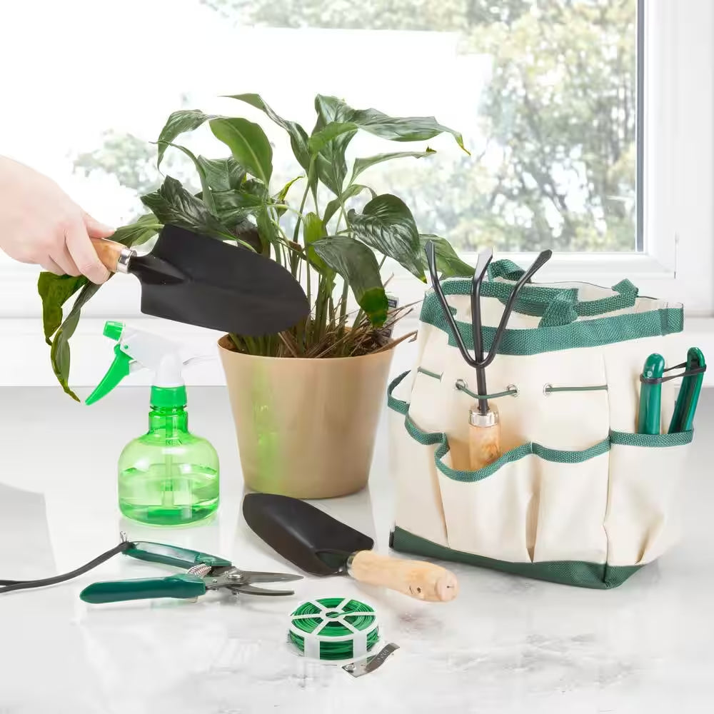 8.25 In. Garden Tool and Tote Set (8-Piece)