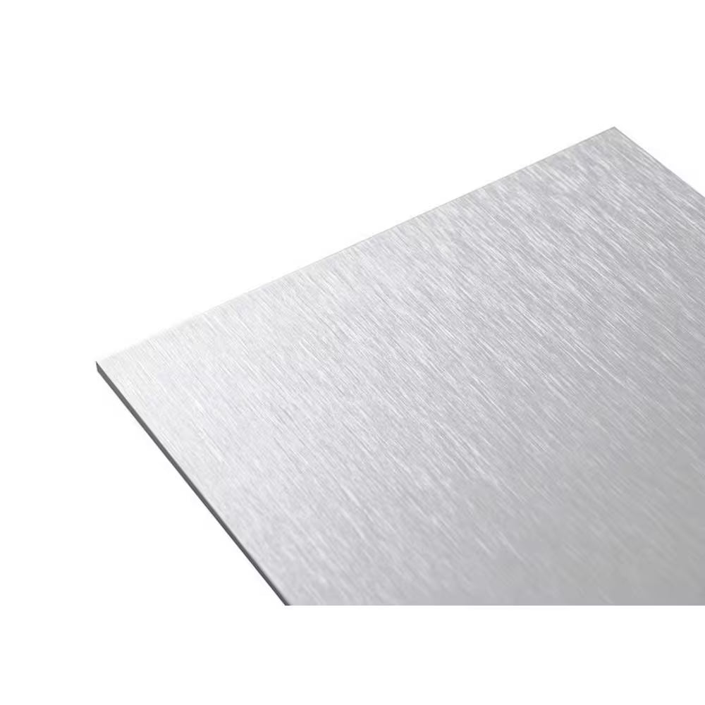 24 In. X 24 In. X 1/8 In. Thick Aluminum Composite ACM Brushed Silver Sheet