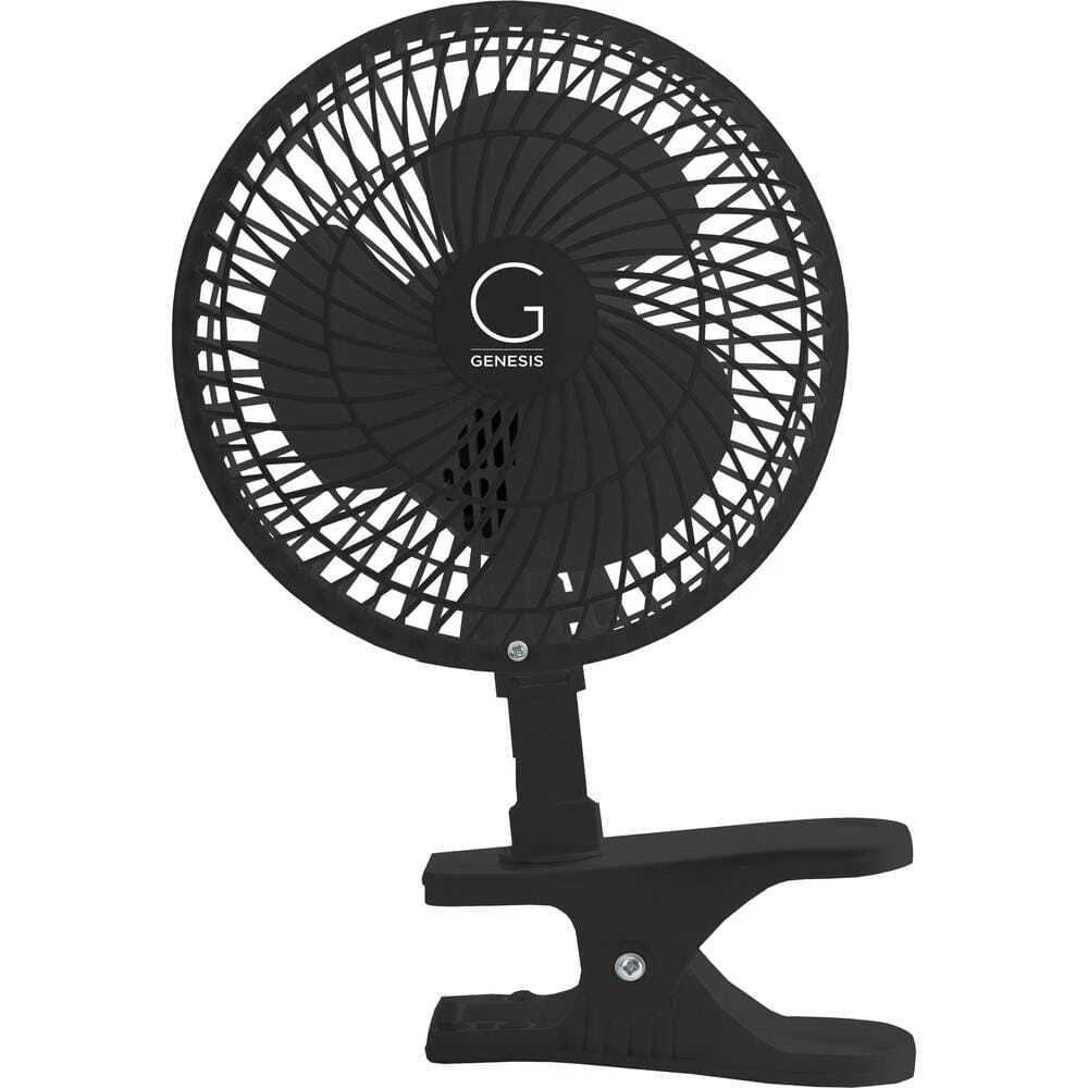 6 In. Convertible Table-Top and Clip Fan Fully Adjustable Head, 2 Quiet Speeds - Black