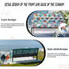 55 X 40 in Outdoor Swing Cushions, Porch Swing Cushion Replacement with Backrest, Waterproof Swing Cushion Summer
