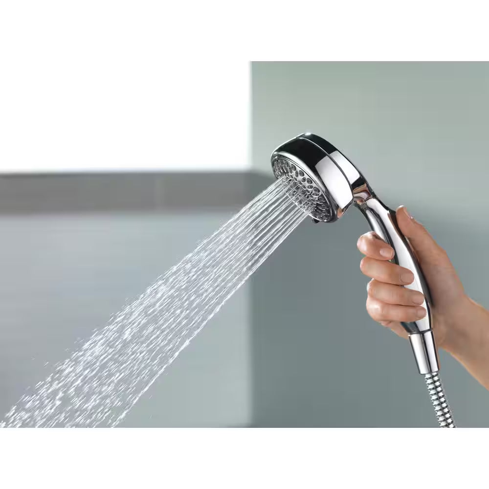 7-Spray Wall Mount Handheld Shower Head 1.8 GPM in Chrome