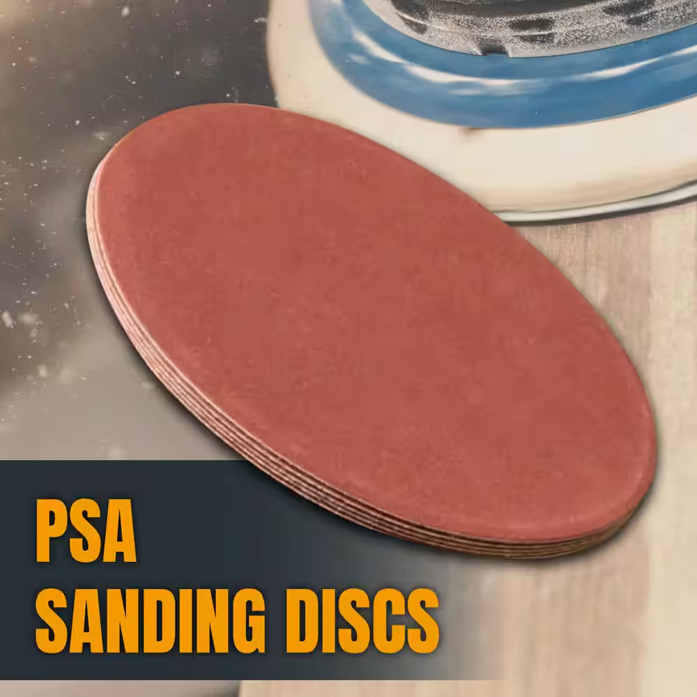 8 In. 120 Grit PSA Aluminum Oxide Sanding Disc/Self Stick (10-Pack)