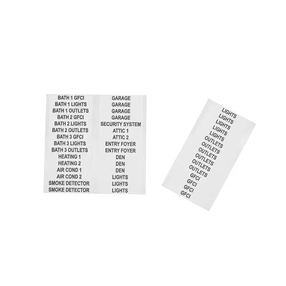 Wire Markers-Household Electric Panel W/Directory
