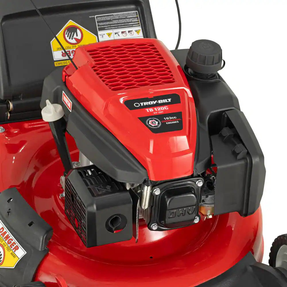 21 In. 163Cc OHV Engine Push 3-In-1 Gas Walk behind Lawn Mower with Tri-Action Cutting System
