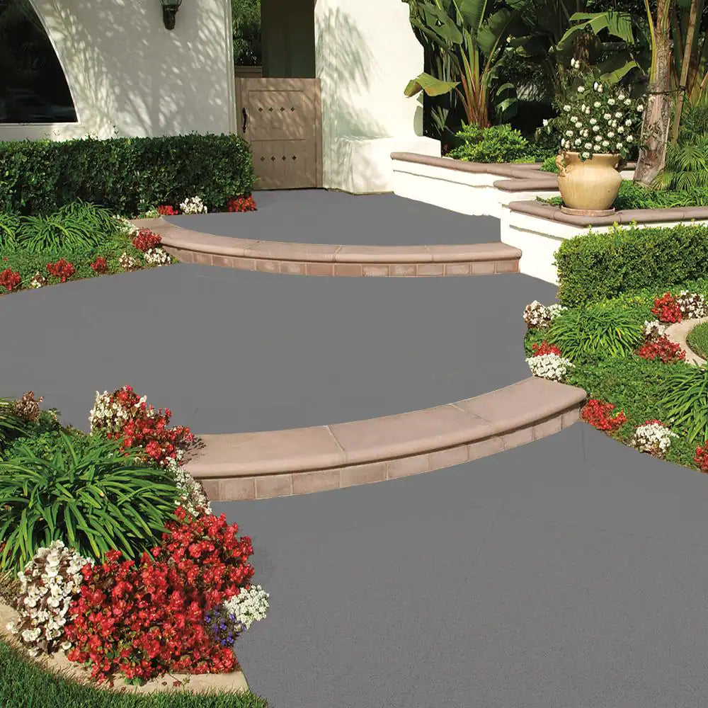 1 Gal. Gray Granite Grip Decorative Flat Interior/Exterior Concrete Floor Coating