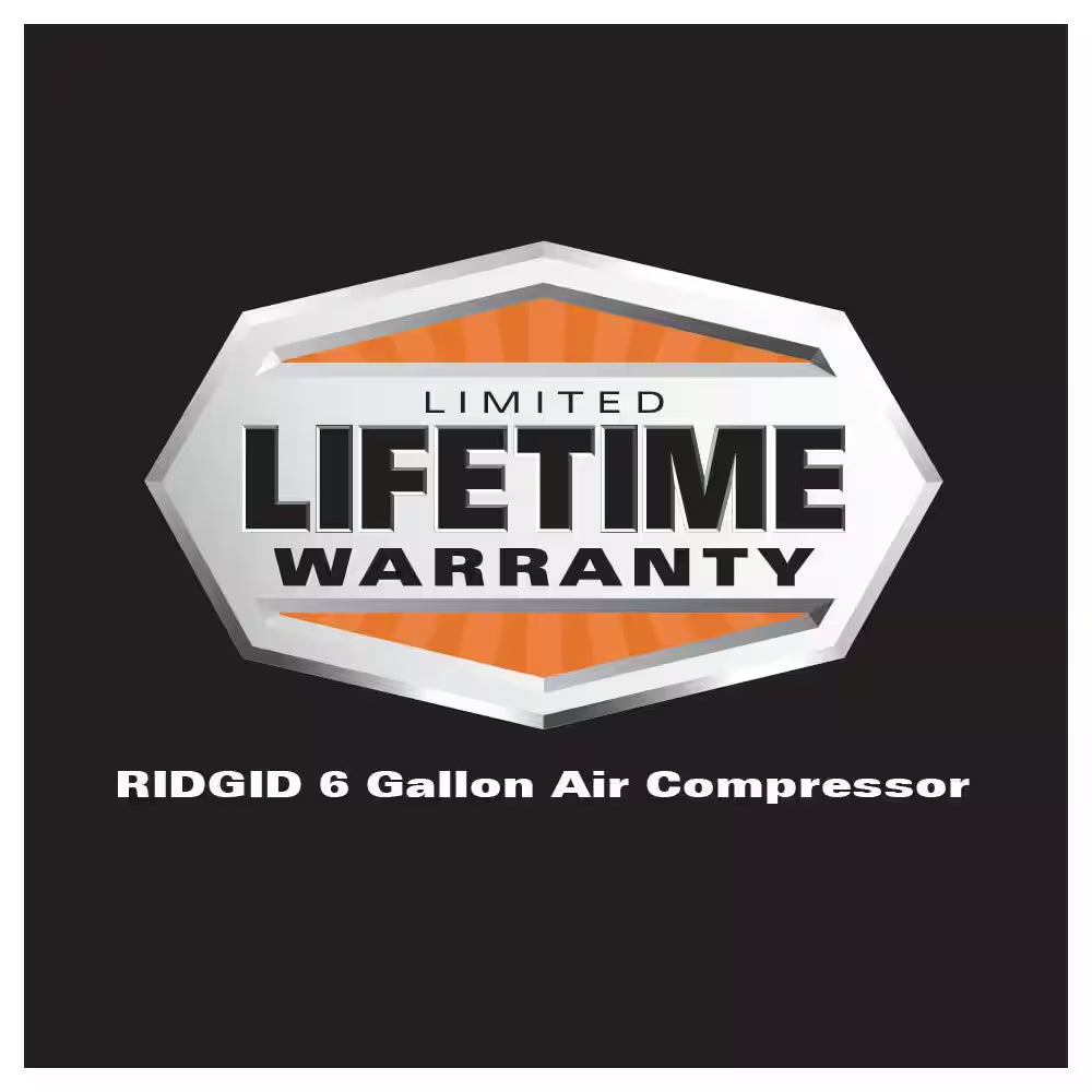 6 Gal. 150 PSI Portable Electric Oil-Free Jobsite Pancake Air Compressor with Dual Pressure Gauges and 2-Quick Couplers