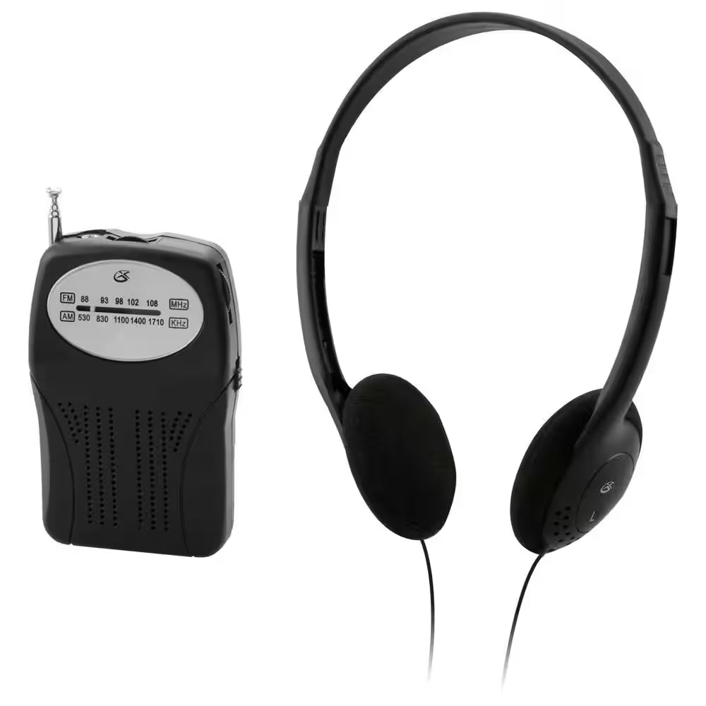 Portable AM/FM Radio with Headphones