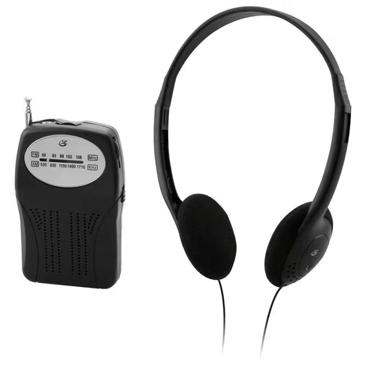 Portable AM/FM Radio with Headphones