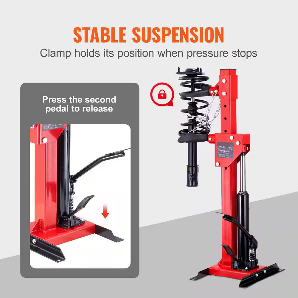 Strut Spring Compressor, 4.5 Ton/9920 LBS. Hydraulic Jack Capacity, Auto Compressor Tool, 1 Ton Rated Compression Force