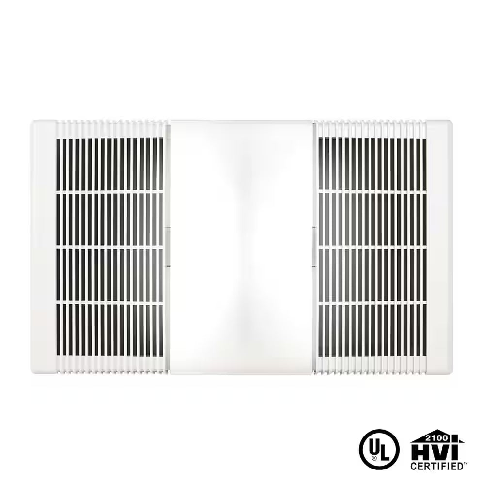 80 CFM Ceiling Bathroom Exhaust Fan with Light and 1300-Watt Heater