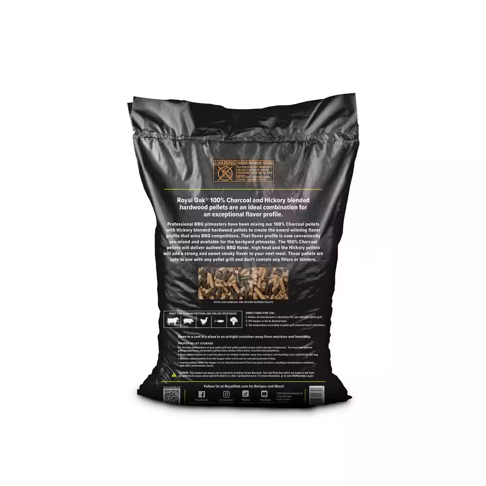 20 Lb. 100% Charcoal and Hickory Blended Pellets