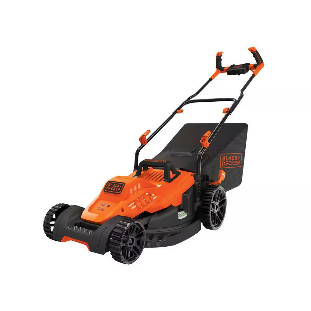 17 In. 12 AMP Corded Electric Walk behind Push Lawn Mower