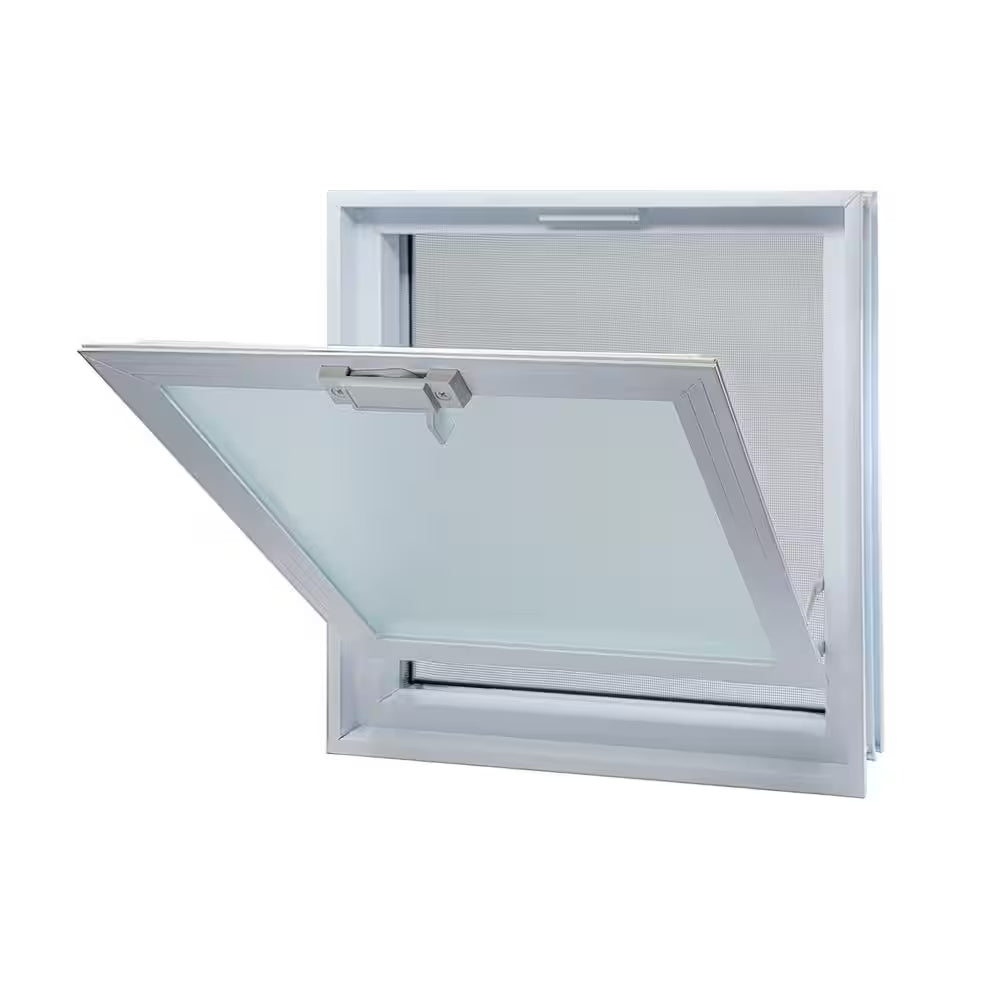 3 In. Thick Series 16 In. X 16 In. X 3 In. Hopper Vent for Glass Block Windows (Actual 15.5 In. X 15.5 In. X 3.12 In. )