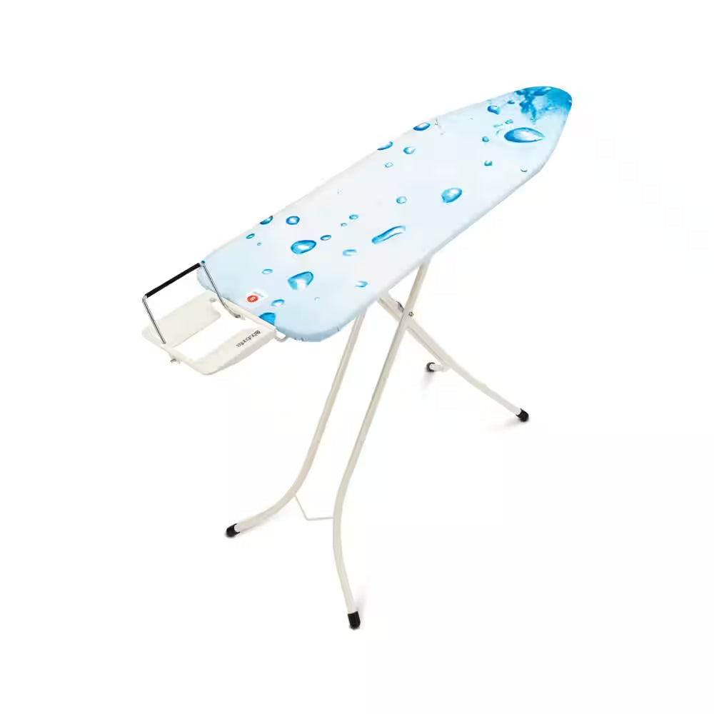 Ironing Board B 49 X 15 in with Steam Iron Rest, Ice Water Cover and White Frame