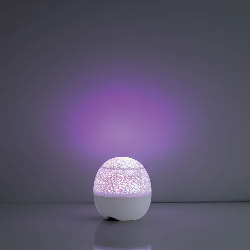 Multi-Color USB Powered Rotating Integrated LED Projector with Replaceable Slides