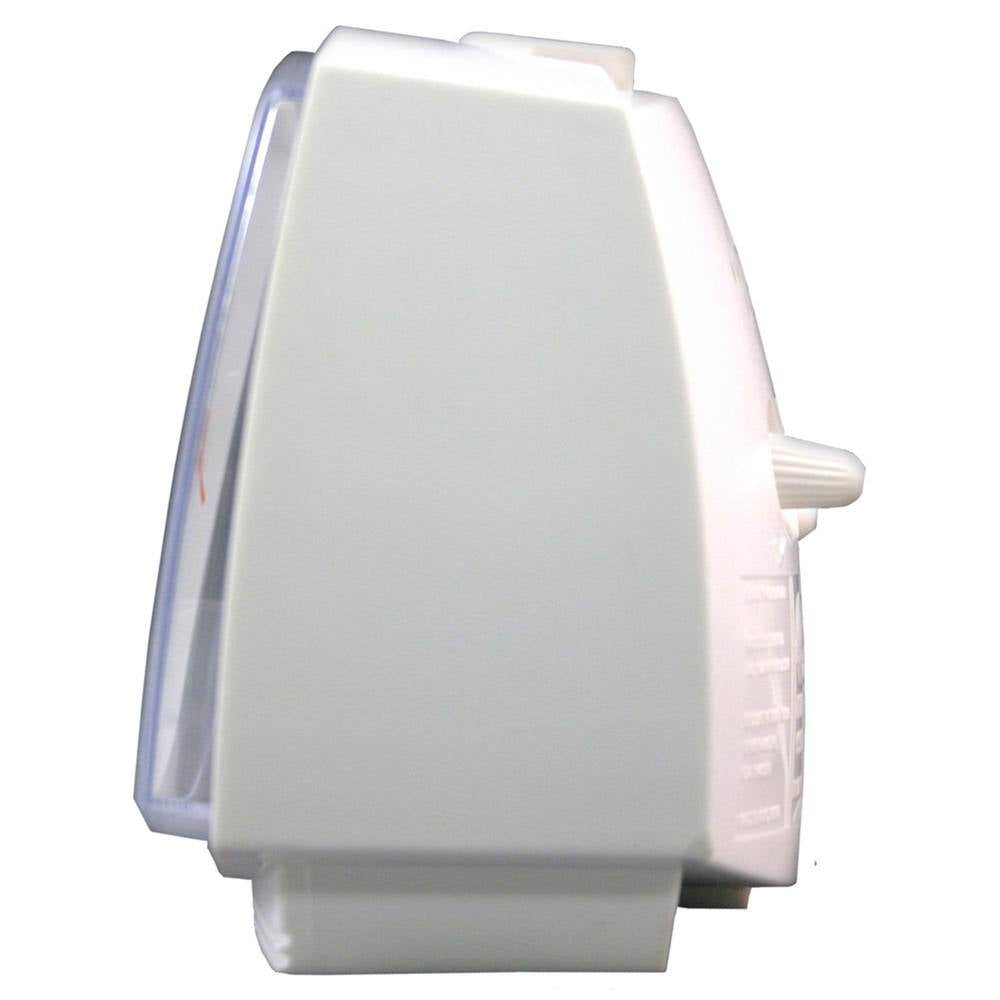 3 In. Tall Electrical Analog White Alarm Clock with Backlight