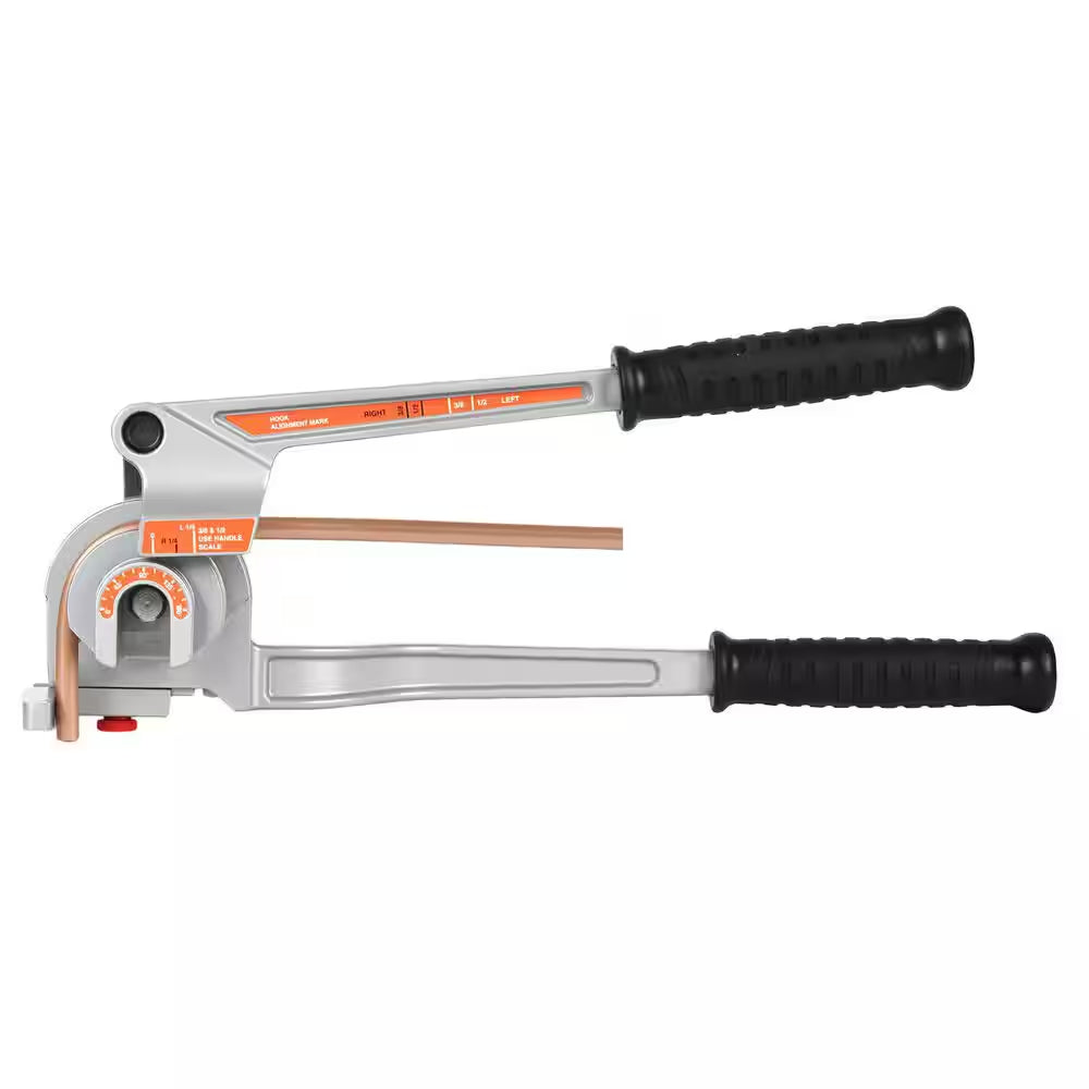 Pipe Tube Bender, 1/4 In., 3/8 In., 1/2 In. O.D., 3 in 1-Manual Level Tube Bender 180° Copper Aluminum Pipe Bender