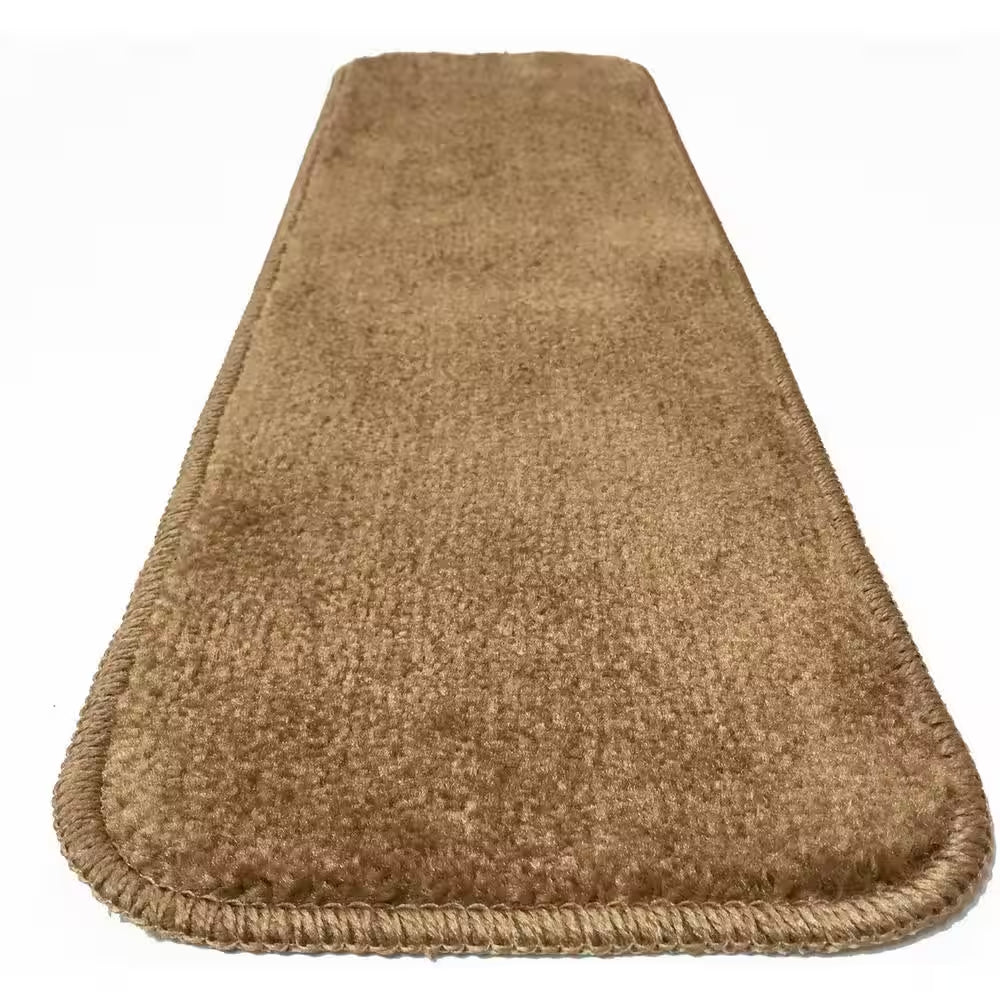 Comfy Collection Beige 8 ½ Inch X 30 Inch Indoor Carpet Stair Treads Slip Resistant Backing (Set of 13)
