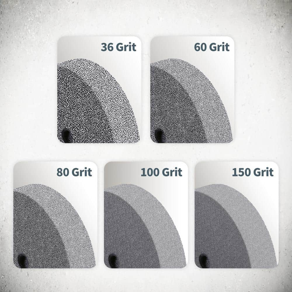 6 In. X 3/4 In. 150-Grit 1/2 In. Arbor Aluminum Oxide Grinding Wheel for Bench Grinder