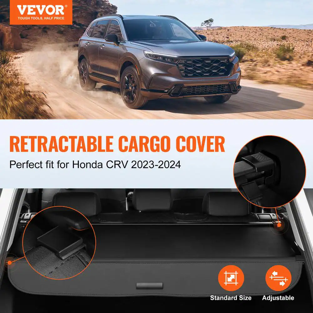 Retractable Cargo Cover for Honda, Upgraded Waterproof Trunk Cover Security Shield Shade for Honda CRV 2023-2024
