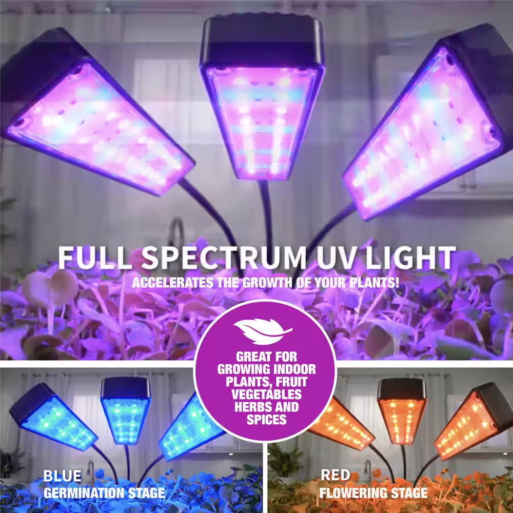 Bionic Grow 6-Watt Equivalent Indoor LED Full Spectrum UV Flexible Plant Grow Light in Color Changing Lights